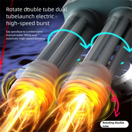 Electric Gatling Water Gun With Rotating Gun Barrel