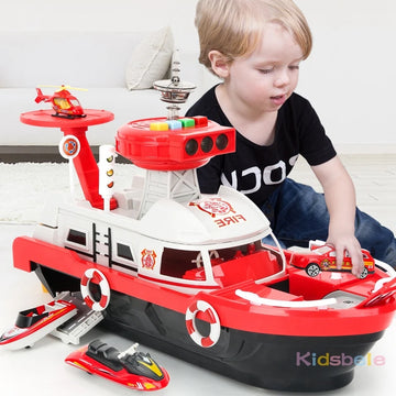 Simulation Toy Track Set with Boat and Cars